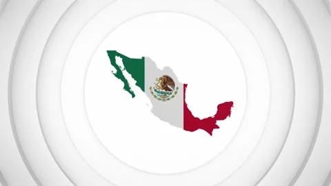 3D Disk with Mexico Map Intro Stock Footage 222963065