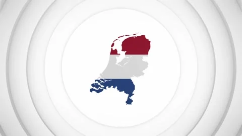 3D Disk with Netherlands Map Intro Stock Footage 224729830