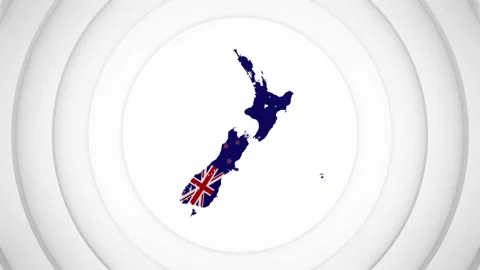 3D Disk with New Zealand Map Intro Stock Footage 223347046