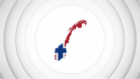 3D Disk with Norway Map Intro Video stock 224729984