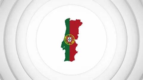 3D Disk with Portugal Map Intro Stock Footage 224730224