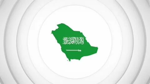 3D Disk with Saudi Arabia Map Intro Stock Footage 228231800