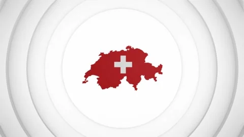 3D Disk with Switzerland Map Intro Stock Footage 224730742
