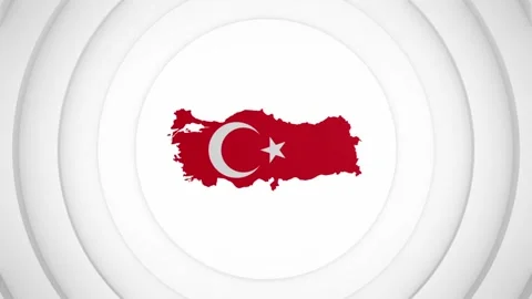 3D Disk with Turkey Map Intro Stock Footage 228232485