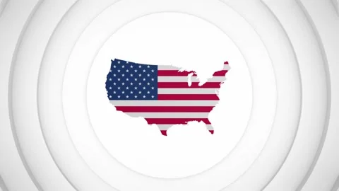 3D Disk with USA Map Intro Stock Footage 221993380
