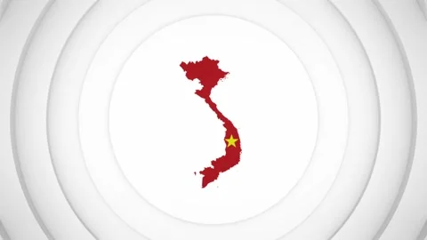 3D Disk with Vietnam Map Intro Video stock 228233294
