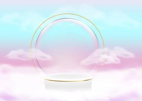 3d display abstract forms. pastels background. Stock Illustration