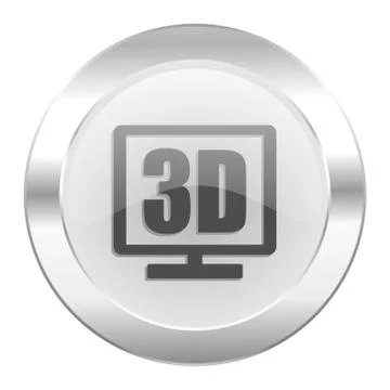 3d display chrome web icon isolated. Stock-Illustration