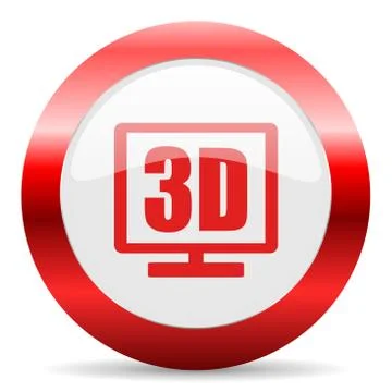 3d display glossy web icon Stock-Illustration