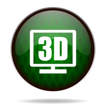 3d display green internet icon. Stock-Illustration