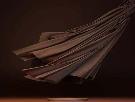 3D display podium, brown background with brown pedestal Stock Illustration