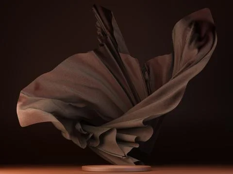 3D display podium, brown background with brown pedestal Stock Illustration