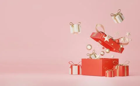 3d Display scene for product and cosmetic presentation with Merry Christmas.. Stock Illustration