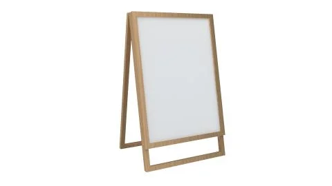 3d Display Stand or Stand Board or Sign Stand Wooden Drawing Board Stock Illustration
