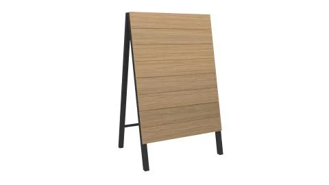 3d Display Stand or Stand Board or Sign Stand Wooden Drawing Board Stock Illustration