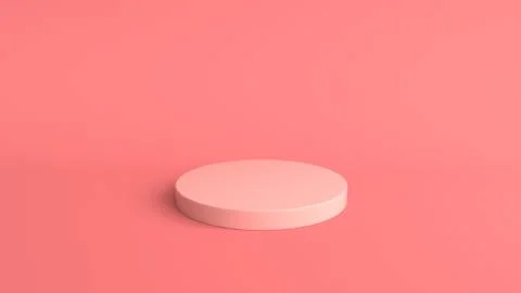 3D display stand on pink background Stock Illustration