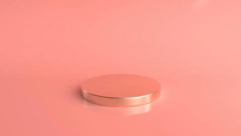 3D display stand on pink background Stock Illustration