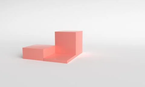 3D display stand on white background Stock Illustration