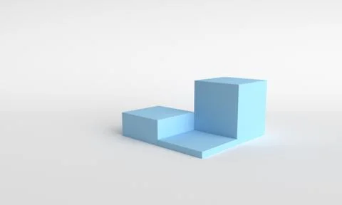 3D display stand on white background Stock Illustration