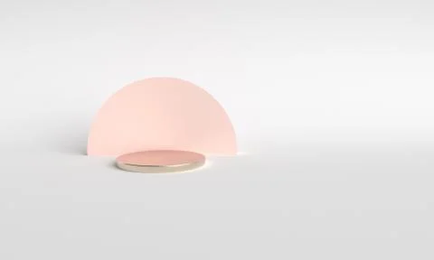 3D display stand on white background Stock Illustration