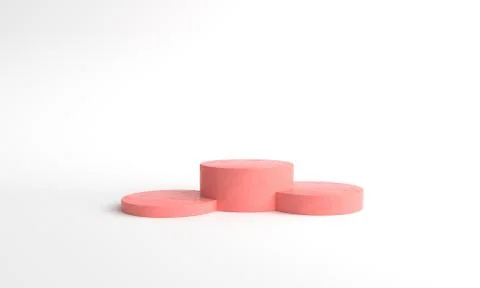 3D display stand on white background Stock Illustration