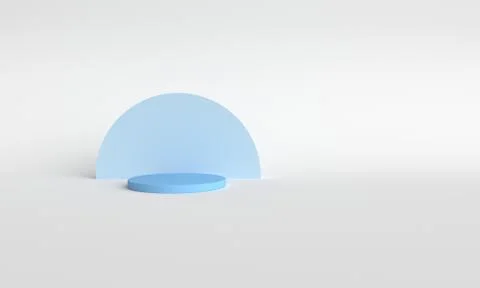 3D display stand on white background Stock Illustration