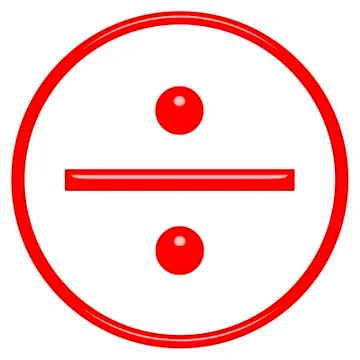 3D Division Sign Stock Illustration