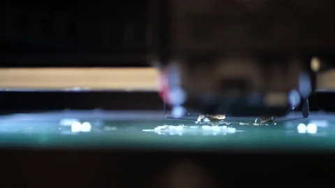 3D diy printer printing plastic mechanical parts in timelapse.An open source diy Stock Footage 82546090