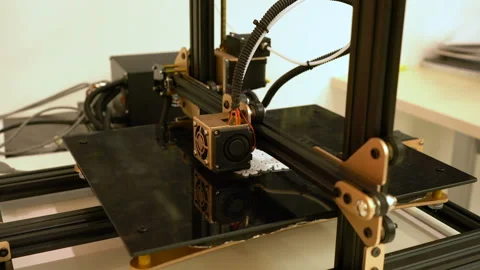 3D diy printer printing plastic snowflake Stock Footage 121004769