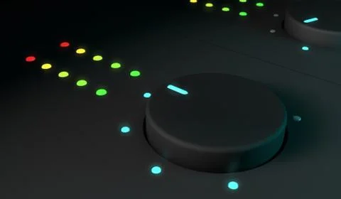 3d dj mixer equipment Stock Illustration