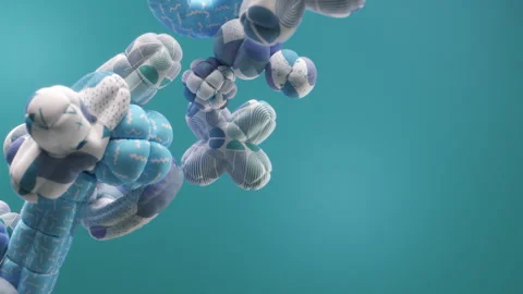 3D DNA &amp; Cells Animation: Abstract Science Background for Medical &amp; Tech Fields Video stock 260328438