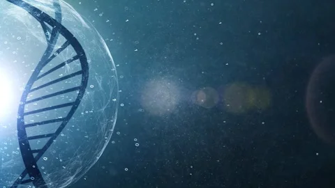 3d DNA chain and digital sphere binary data information animation Stock Footage 339718954