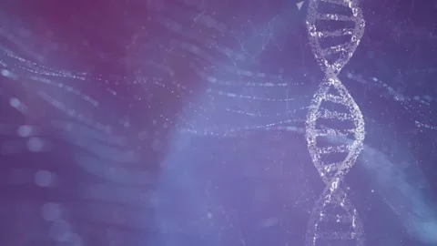 3d dna chain on blurred network background Vídeos de archivo 228071836