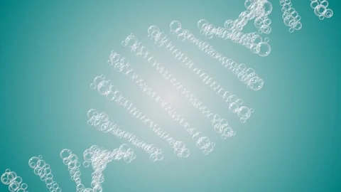 3D DNA chain/ DNA code (deoxyribonucleic acid) Stock Footage 76597758