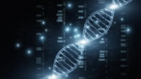 3d dna chain double helix data animation 動画素材 337245016