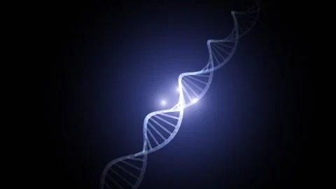 3d dna chain loop rotation with lights motion background Stock Footage 324527018