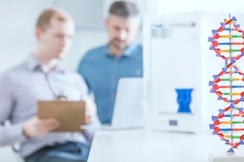 3d DNA code Stock Photos