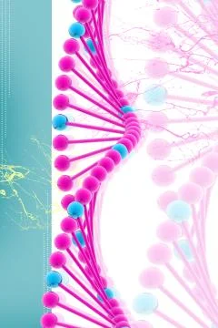 3d dna in color background Illustrazione stock