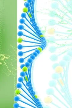 3d dna in color background Illustrazione stock