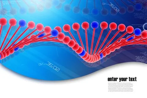 3d dna in color background Stock Illustration