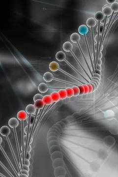 3d dna in color background Illustrazione stock