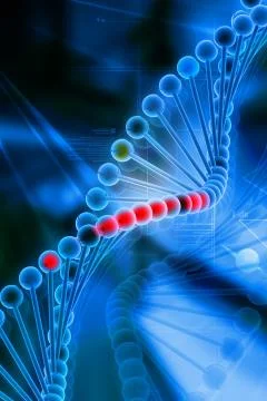 3d dna in color background 스톡 일러스트
