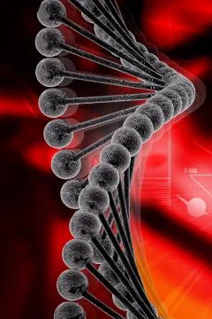 3d dna in color background 스톡 일러스트