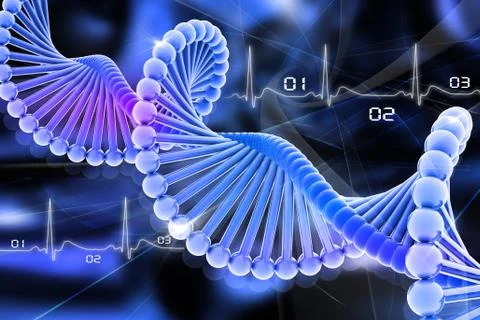 3d dna in color background Stock Illustration
