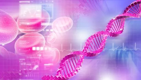 3d dna in color background Stock Illustration