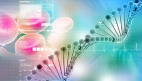 3d dna in color background Stock Illustration