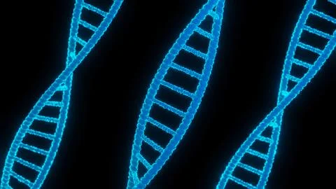 3d DNA helix sequence. Molecules structure dna code. Illustrazione stock