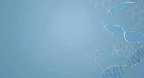 The 3d DNA  image  for science content. Stock Photos