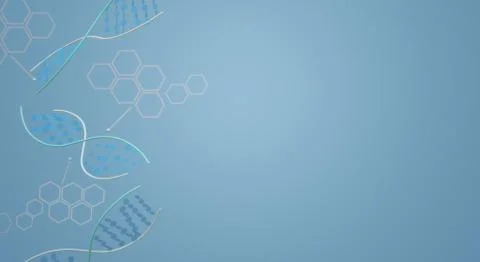 The 3d DNA  image  for science content. Stock Photos