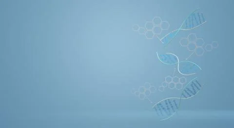 The 3d DNA  image  for science content. Stock Photos